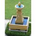 Premium Sandsteinbrunnen mit Beleuchtung H 130 cm, Grundmaße: 90 x 90 cm , Material: Sandstein, Art.-Nr.: 500, Höhe: 130 cm