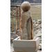 Sandsteinbrunnen Sockel mit Kugel H 100 cm  , Höhe: 100cm, Material: Sandstein, Art.-Nr.: 548