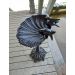 Tränke - Gusseisen-Vogelbecken für den Garten, Höhe: 82 cm, Gewicht: 30kg, Material: Gusseisen