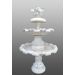Zweistufiger Brunnen mit Tauben H 210 cm, Höhe B-S:  210 cm, Art.-Nr.: 1094, Gewicht: 475kg, Länge(Innendurchmesser): 100/70/50 cm, Breite(Durchmesser des äußeren: 52 cm